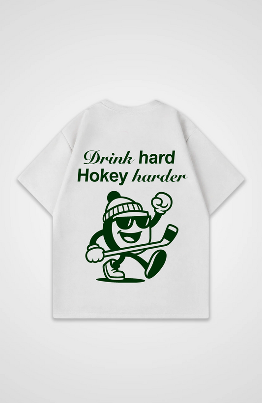 Drink hard hokey harder Oversized Shirt
