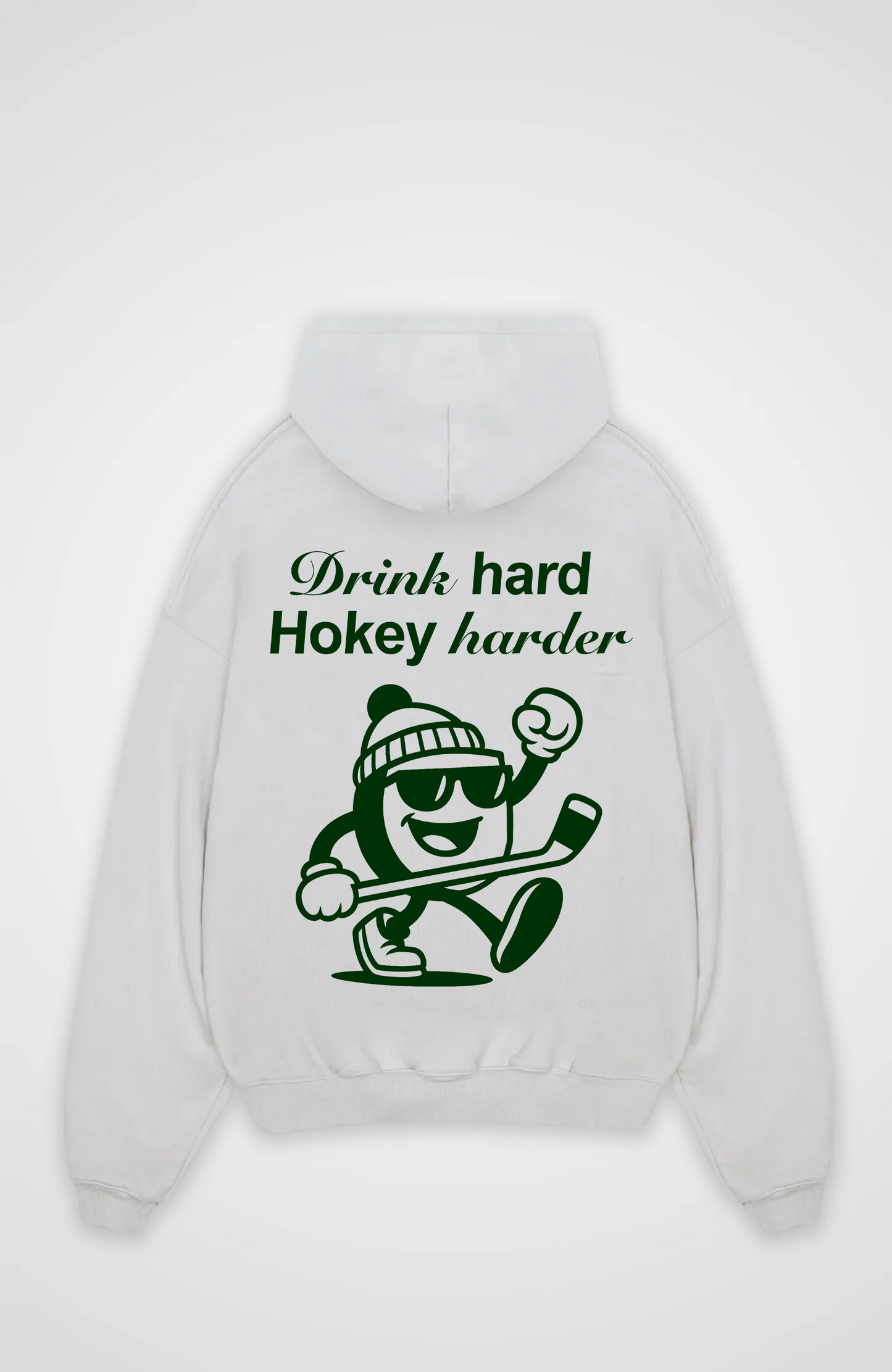 Drink hard Hokey harder Oversized Hoodie