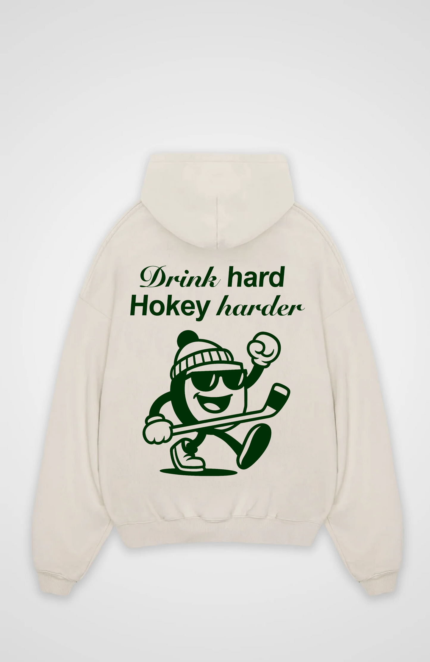 Drink hard Hokey harder Oversized Hoodie
